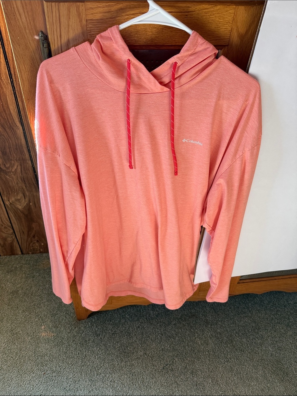 Columbia Coral Pink Hooded Pullover size 1X NWOT